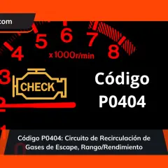El tablero de un Peugeot muestra el código de error P0404, indicando un problema en el circuito de recirculación de gases de escape.
