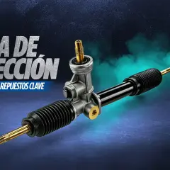 Caja de dirección automotriz, mostrando sus componentes y diferentes tipos. Ideal para conocer fallas y repuestos clave.