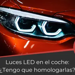 Detalle de faro LED de coche naranja. ¿Es legal cambiar xenon por led?