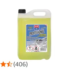 Bidón de anticongelante etilenglicol Krafft Professional 5L, ideal para proteger motores de aluminio hasta -18°C.