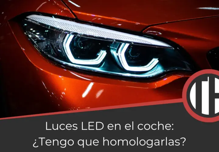 Detalle de faro LED de coche naranja. ¿Es legal cambiar xenon por led?