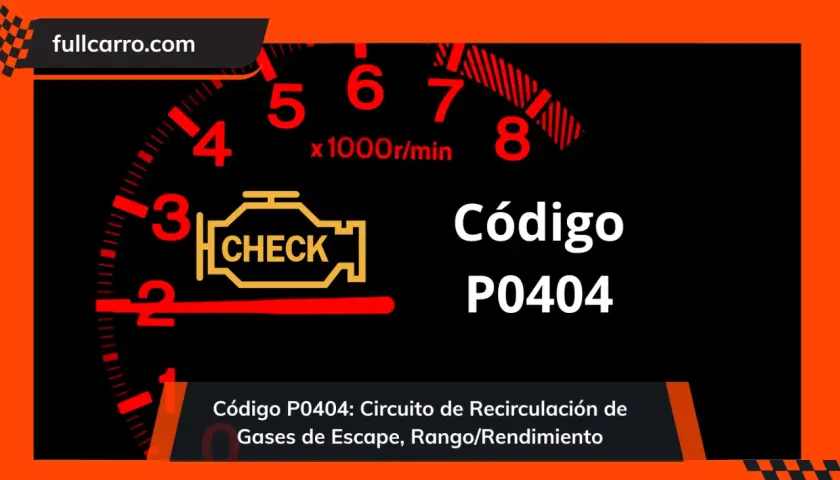 El tablero de un Peugeot muestra el código de error P0404, indicando un problema en el circuito de recirculación de gases de escape.