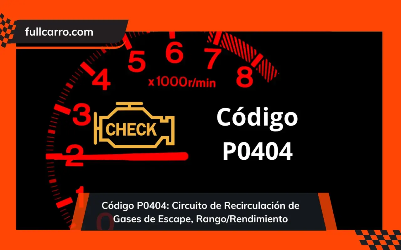 El tablero de un Peugeot muestra el código de error P0404, indicando un problema en el circuito de recirculación de gases de escape.