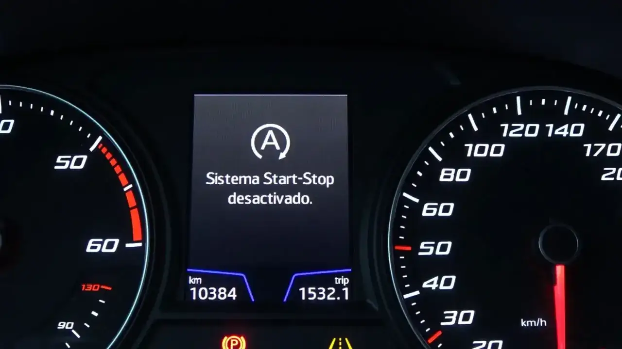 Panel de un Nissan Qashqai con mensaje 