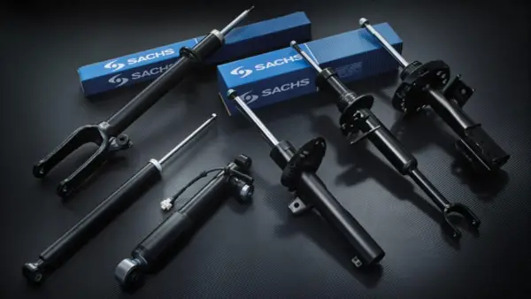 Amortiguadores Sachs, con sus cajas azules, listos para mejorar tu conducción. ¡Excelentes amortiguadores Sachs opiniones!